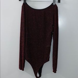 red & black bodysuit